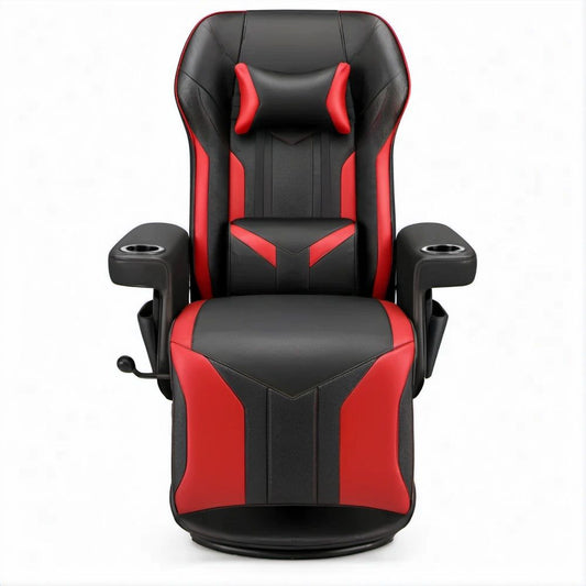Cadeira Gaming Ergonómica Reclinável em Pele Sintética PU Preto/Vermelho, 66 x 70 x 120 cm